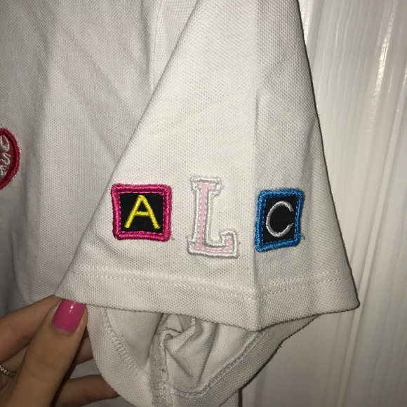 short white polo with graffitis - Picture 5 of 8